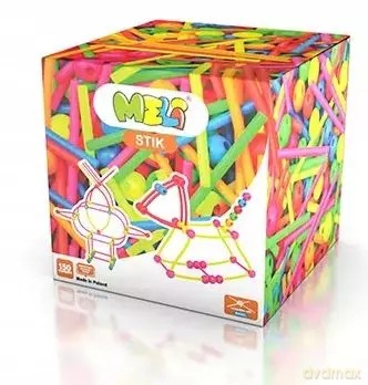 KLOCKI MELI STICK NEON PATYCZKI + KULKI 150 elementów [KLOCKI]