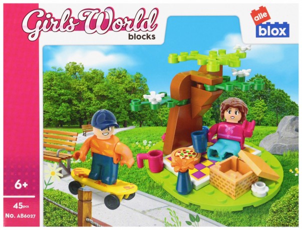 Konstrukcyjne Alleblox Girl Piknik 45el 19x14x5 [KLOCKI]