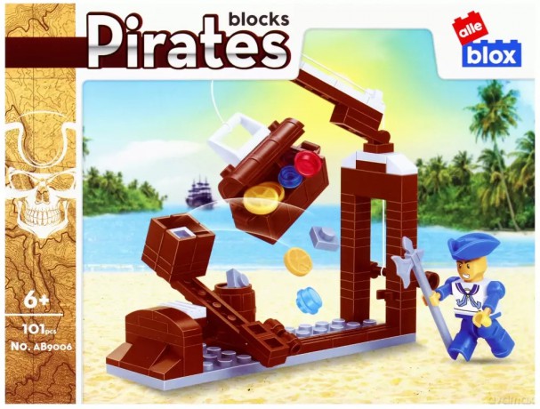 Konstrukcyjne Alleblox Pirat 101el 19x7x5 pudełko [KLOCKI]