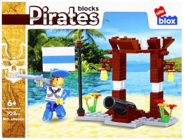 Konstrukcyjne Alleblox Pirat 102el 19x7x5 pudełko [KLOCKI]