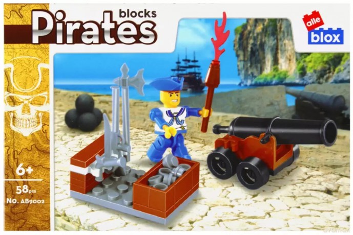 Konstrukcyjne Alleblox Pirat 58el 15x10x5 pudełko [KLOCKI]