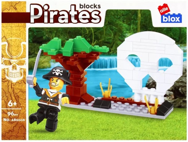 Konstrukcyjne Alleblox Pirat 96el 19x7x5 pudełko [KLOCKI]