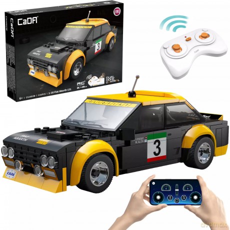 Konstrukcyjne CaDA. Auto wyścigowe zdalnie sterowane. Fiat Abarth, 20 cm