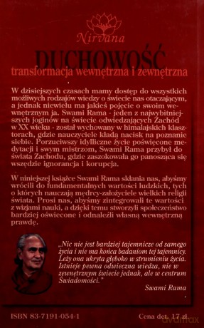 Duchowość. Transformacja wewnętrzna i zewnętrzna. Jak powrócić do podstawowych wartości ludzkich - Swami Rama [KSIĄŻKA]