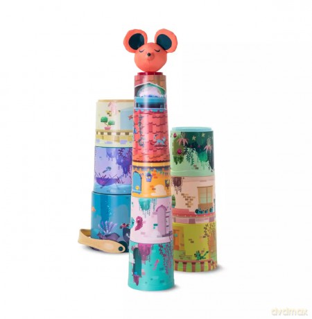 Kubeczkowa piramidka - magiczny zamek 11 szt