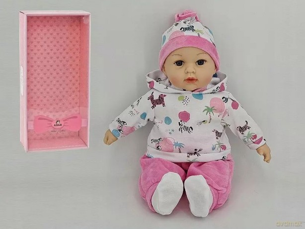 Lalka bobas 40cm z polskim głosem, śpiewa i mówi po polsku; BOX