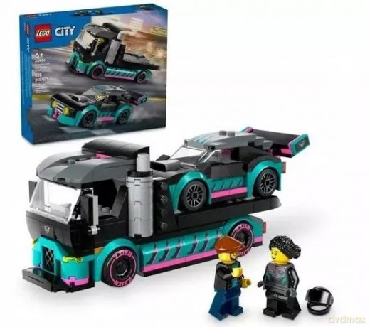LEGO City Samochód wyścigowy i laweta 60406 (4 sztuki) [KLOCKI]