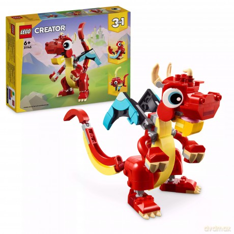 LEGO Creator 3 w 1 Czerwony smok 31145 (4 sztuki) [KLOCKI]