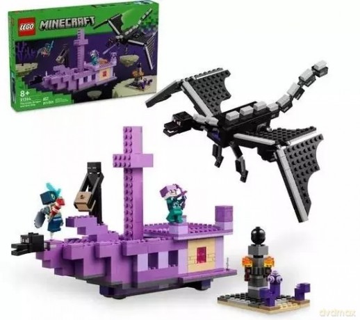 LEGO Minecraft Smok Kresu i statek Kresu 21264 (3 sztuki) [KLOCKI]