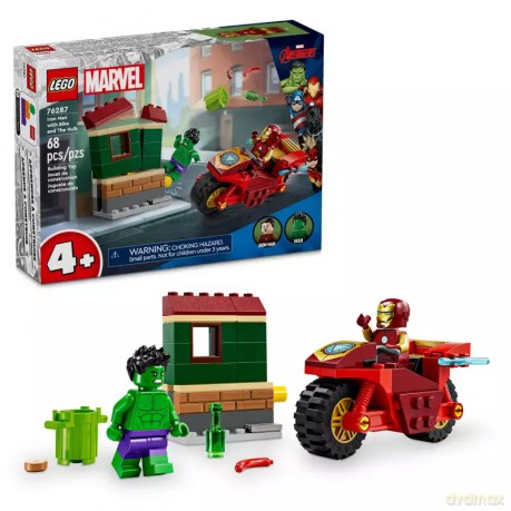 LEGO Super Heroes Iron Man z motocyklem i Hulk 76287 (4 sztuki) [KLOCKI]