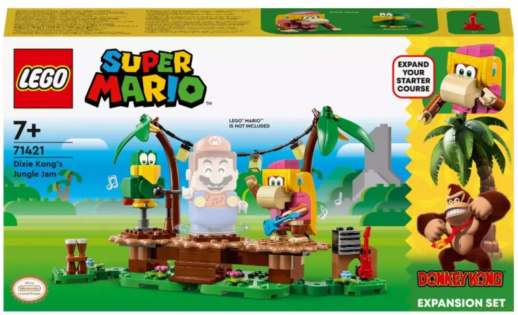 LEGO Super Mario Dżunglowy koncert Dixie Kong zestaw rozszerzający 71421 (4 sztuki) [KLOCKI]