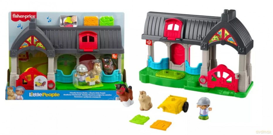 Little People Stajnia Przyjazne Koniki Zestaw z Dźwiękami
