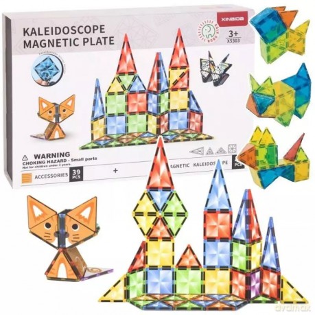 magnetyczne Konstrukcyjne 3D panele 82el. [KLOCKI]