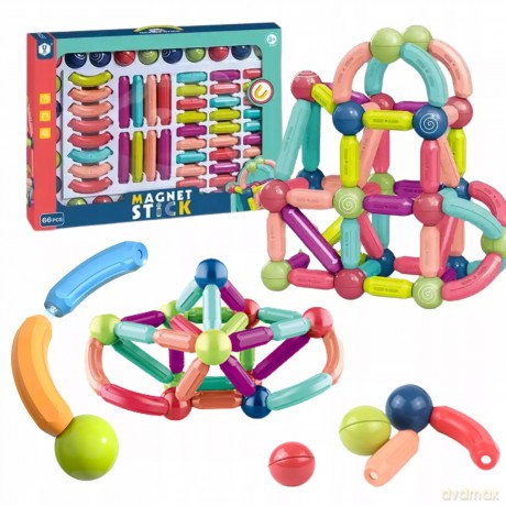 magnetyczne XXL Magnet Stick 66 elementów HD380A [KLOCKI]