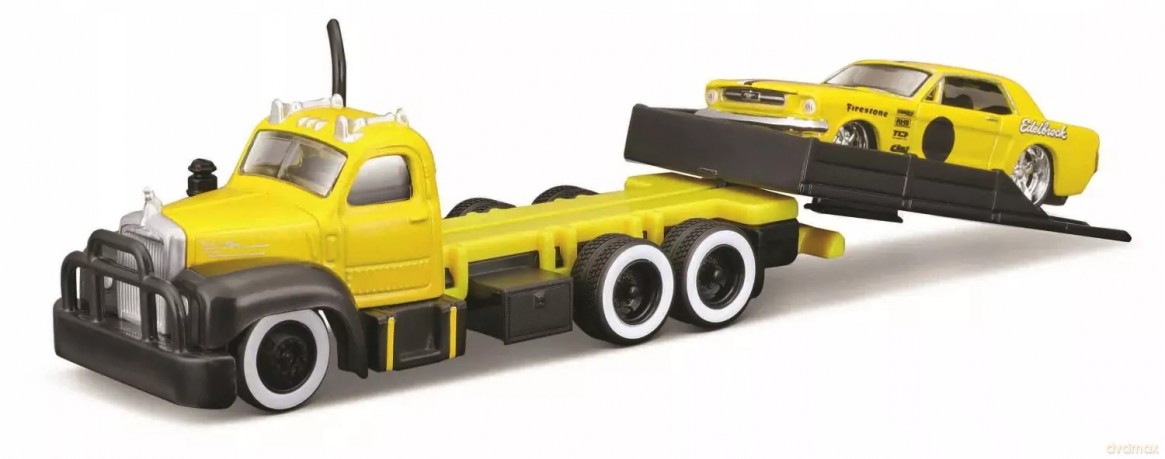 MAISTO 15055-35 Laweta Mack B-61 1953 + Ford Mustang 1965 1:64