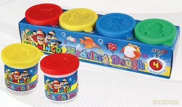 Masa Plastycz 4 kolory 50g Flamingo 2432 Wb