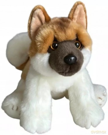 Maskotka Piesek Akita Siedzący DUBI - 28cm