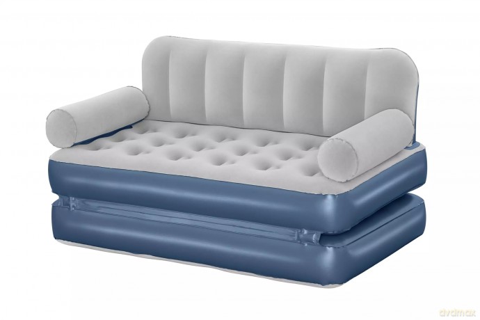 Materac dwuosobowy Bestway 188 x 152 x 64 cm odcienie niebieskiego
