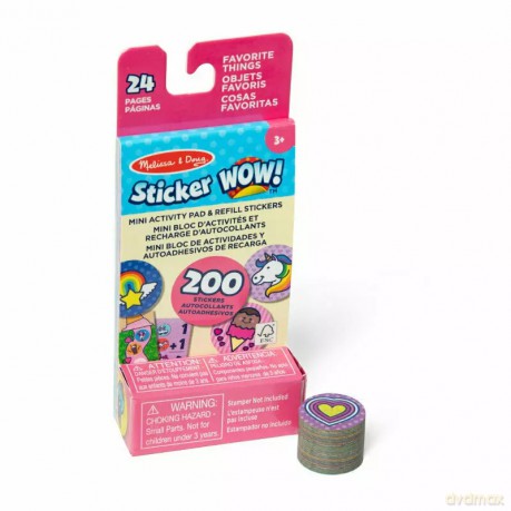 MELISSA Sticker WOW! Notesik Mini Activity Pad z naklejkami Ulubieńcy 50296