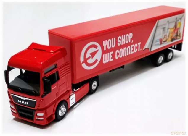 Metalowy Model Tir Man Tgx Kontener Ciężarówka
