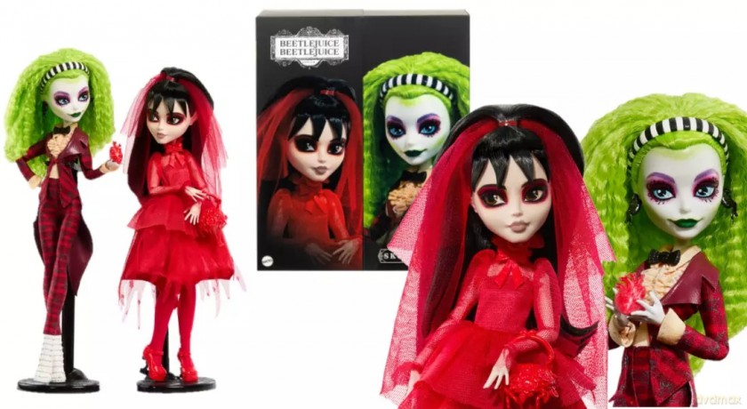 Monster High Skullector Beetlejuice Beetlejuice 2 Lalki Betelgeuse I Lydia Deetz Hyv96 P1