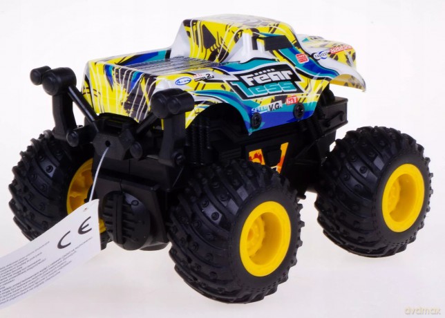 Monster Truck Na Dużych Kołach 1:36 Off Road 12 Cm Napęd Światło Dźwięk