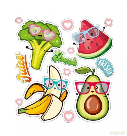 Naplamki DTF 15x20 Fruits - warzywa i owoce