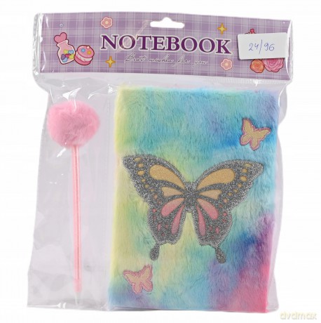 Notes pluszowy motyl + długopis D45023 73371