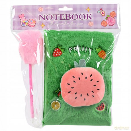 Notes pluszowy owoce+długopis D45021 73357