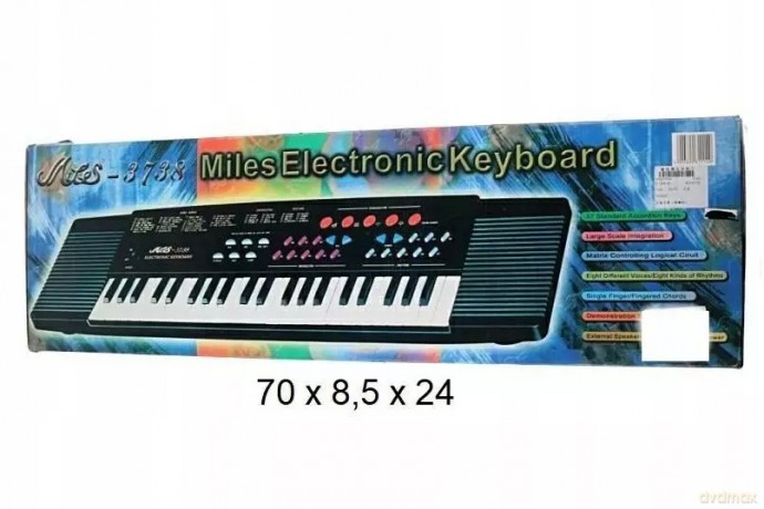 Organki elektroniczne 74cm z mikrofonem i zasilaczem