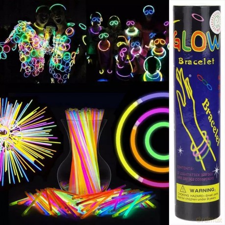 Pałeczki fluorescencyjne świecące 100 sztuk