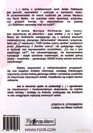 Ekonomia wolnego rynku. tom 1 - Murray N. Rothbard [KSIĄŻKA]