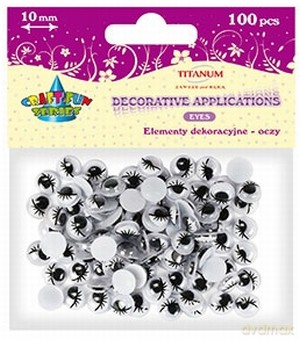 Elementy dekoracyjne - oczy 10mm [GADŻET]