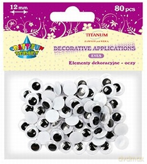 Elementy dekoracyjne - oczy 12mm [GADŻET]