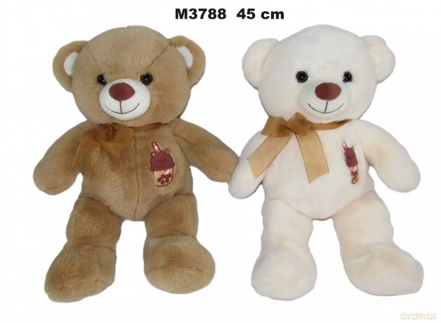 Pluszak Miś 45cm Siedzacy z Kokarda Sa 1
