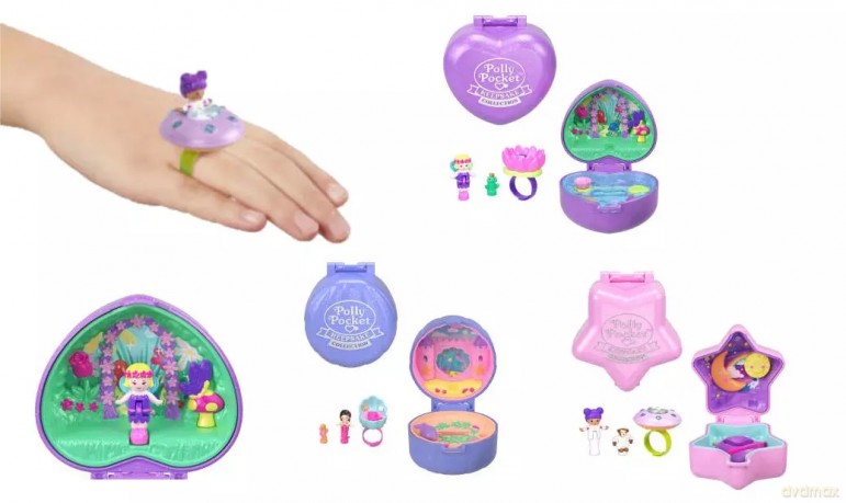 Polly Pocket Zestaw Kompaktowy z Pierścionkiem Asortyment Keepsake Collection Jcb24 Wb5