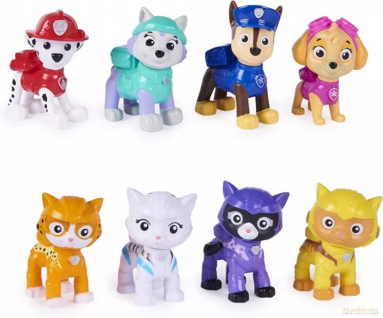 PSI PATROL ZESTAW FIGUREK 4x PIESKI CHASE MARSHALL SKYE I EVEREST 4x KOTKI [FIGURKA]