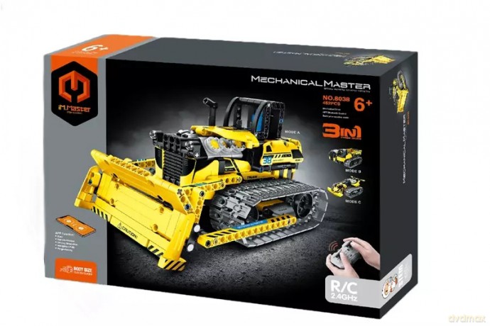 Robo-spychacz 3w1 zdalnie sterowany 452 elementów [KLOCKI]
