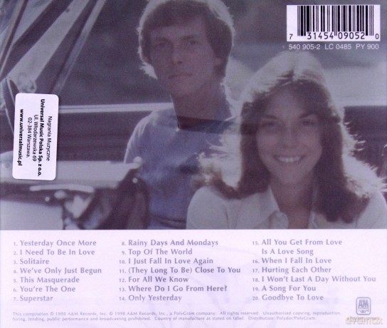 The Carpenters: Love Songs [CD]
