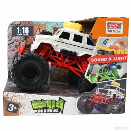 Samochód Terenowy Duży Monster Truck Auto Światło Dźwięk