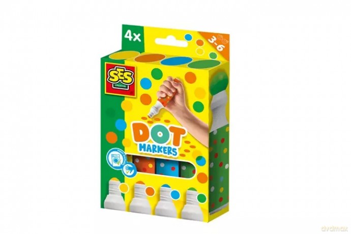 SES Markery w kropki 4kol XXL 14600 46009