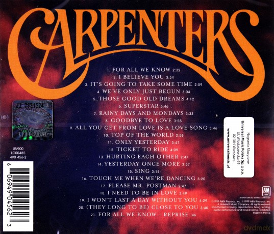 The Carpenters: Singles 1969-1981 [CD]