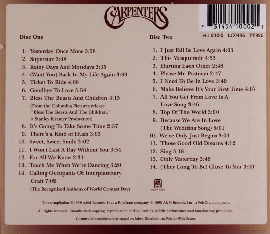 The Carpenters: Yesterday Once More [2CD]