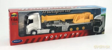 Tir Volvo Fh Dźwig Model Welly 1:64