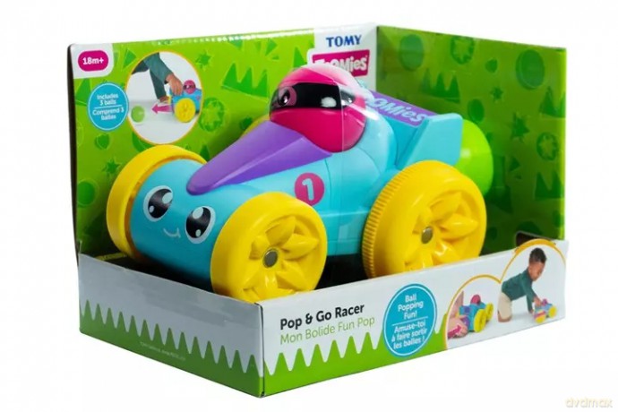 TOMY piłeczkowa wyścigówka nieb Pop_Go E73778