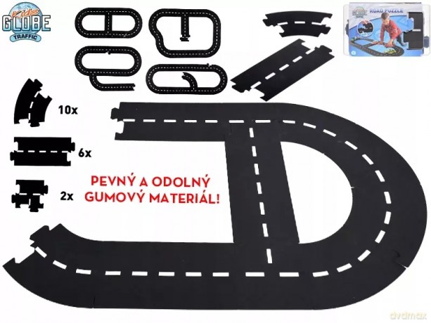 Tor samochodowy gumowy obwód 307,5 cm w pudełku