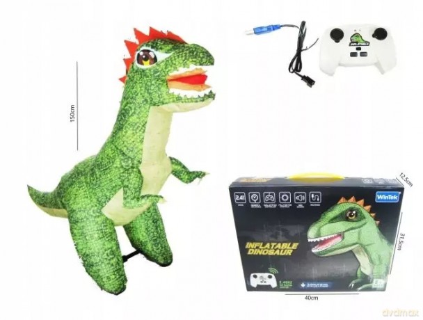 Wielki Dinozaur Dmuchaniec Zdalnie Sterowany 180 Cm Jeździ Ryczy Rc Pilot