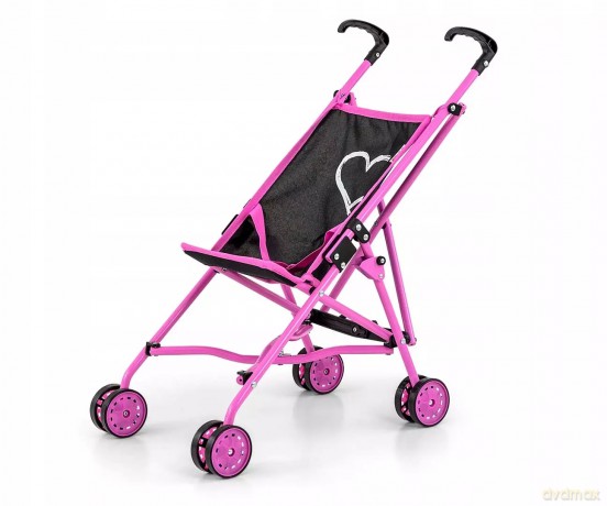 Wózek dla lalek Julia Prestige Black czarny Milly Mally