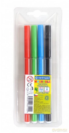 Flamastry zmywalne Centropen 4 kol. [SZKOŁA]