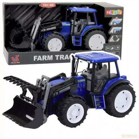 Zabawka Traktor Farmerski z Łyżką Niebieski